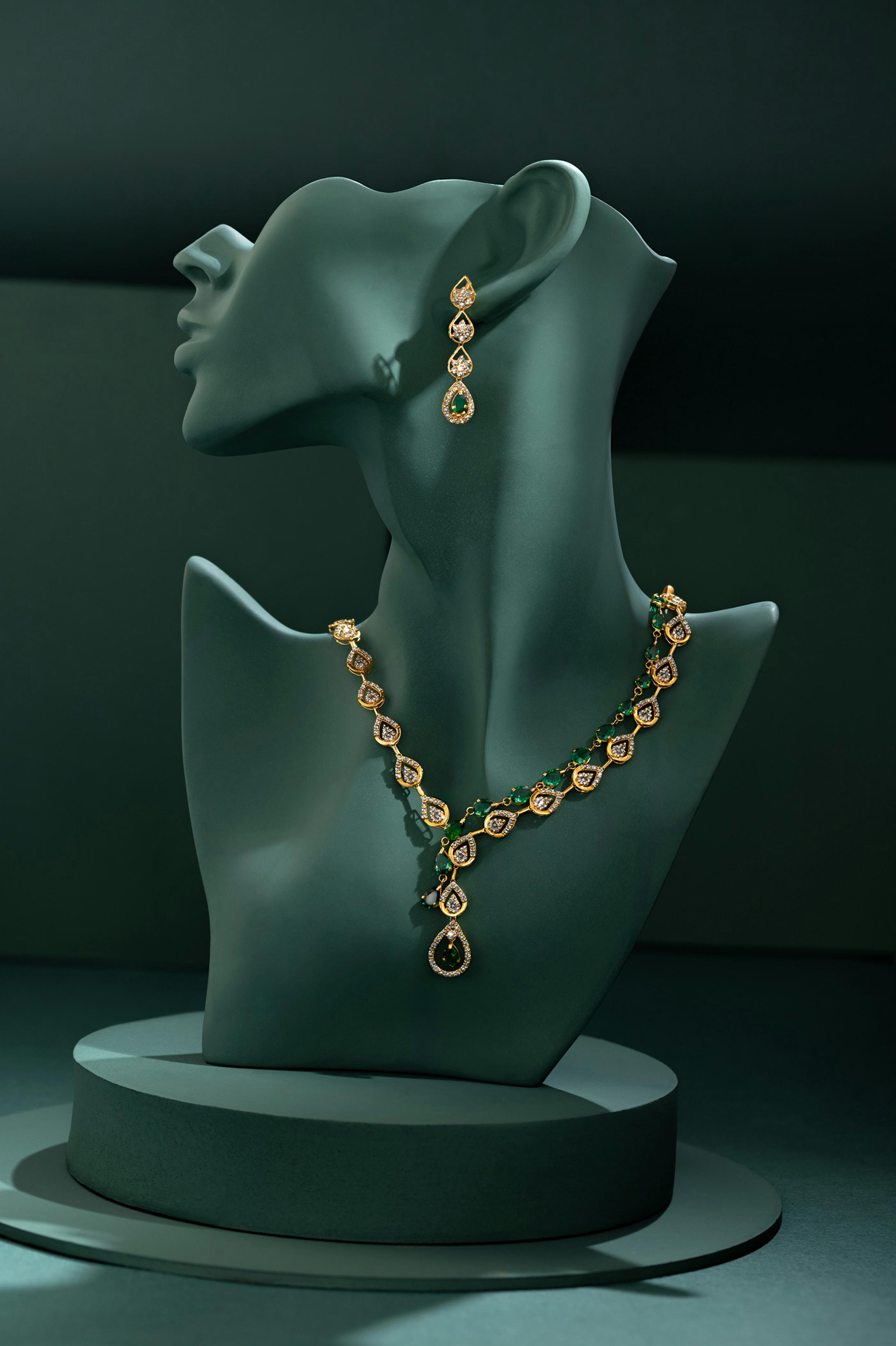 Jewelry on a mannequin